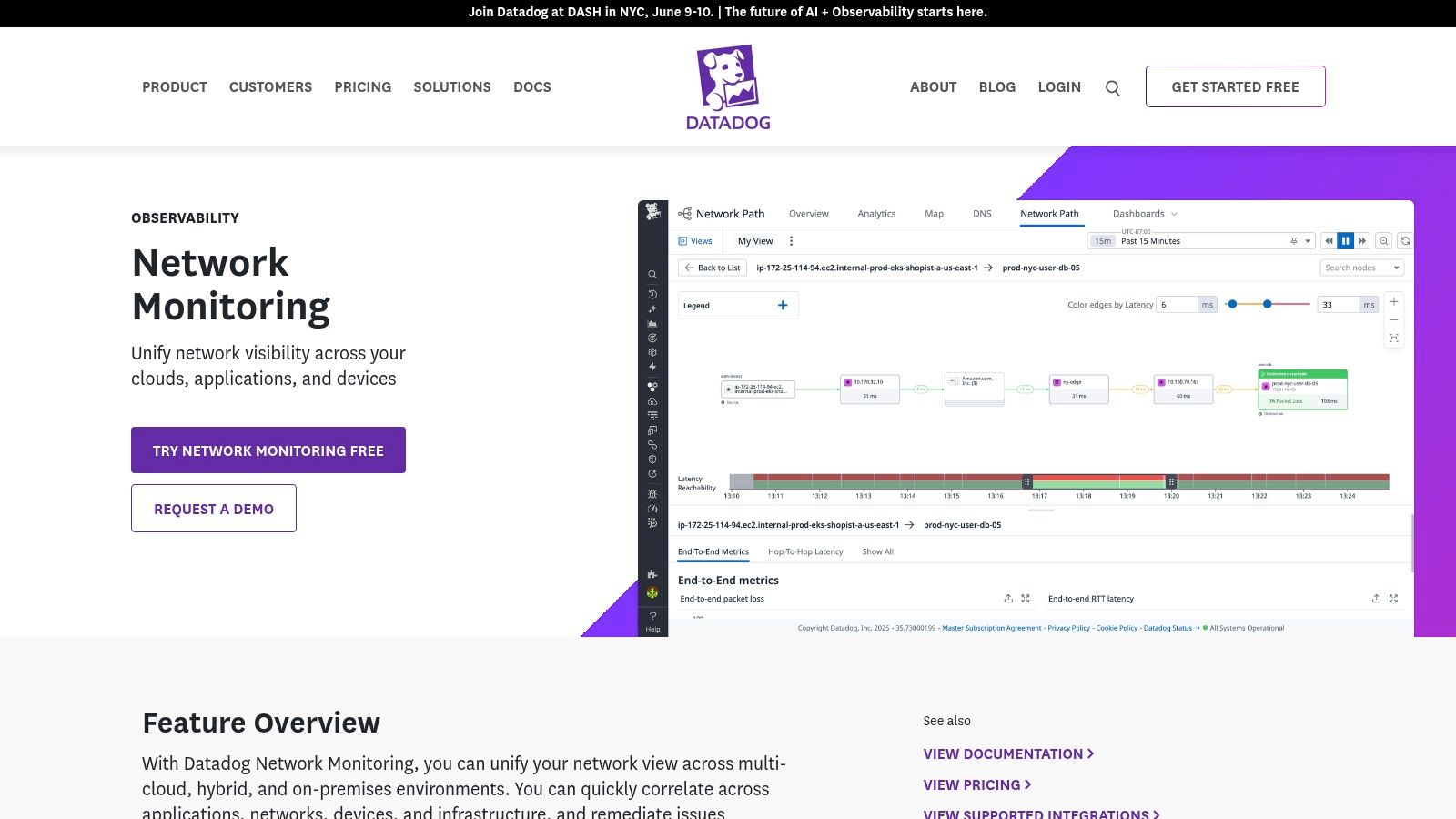Datadog Network Monitoring (NPM + NDM)